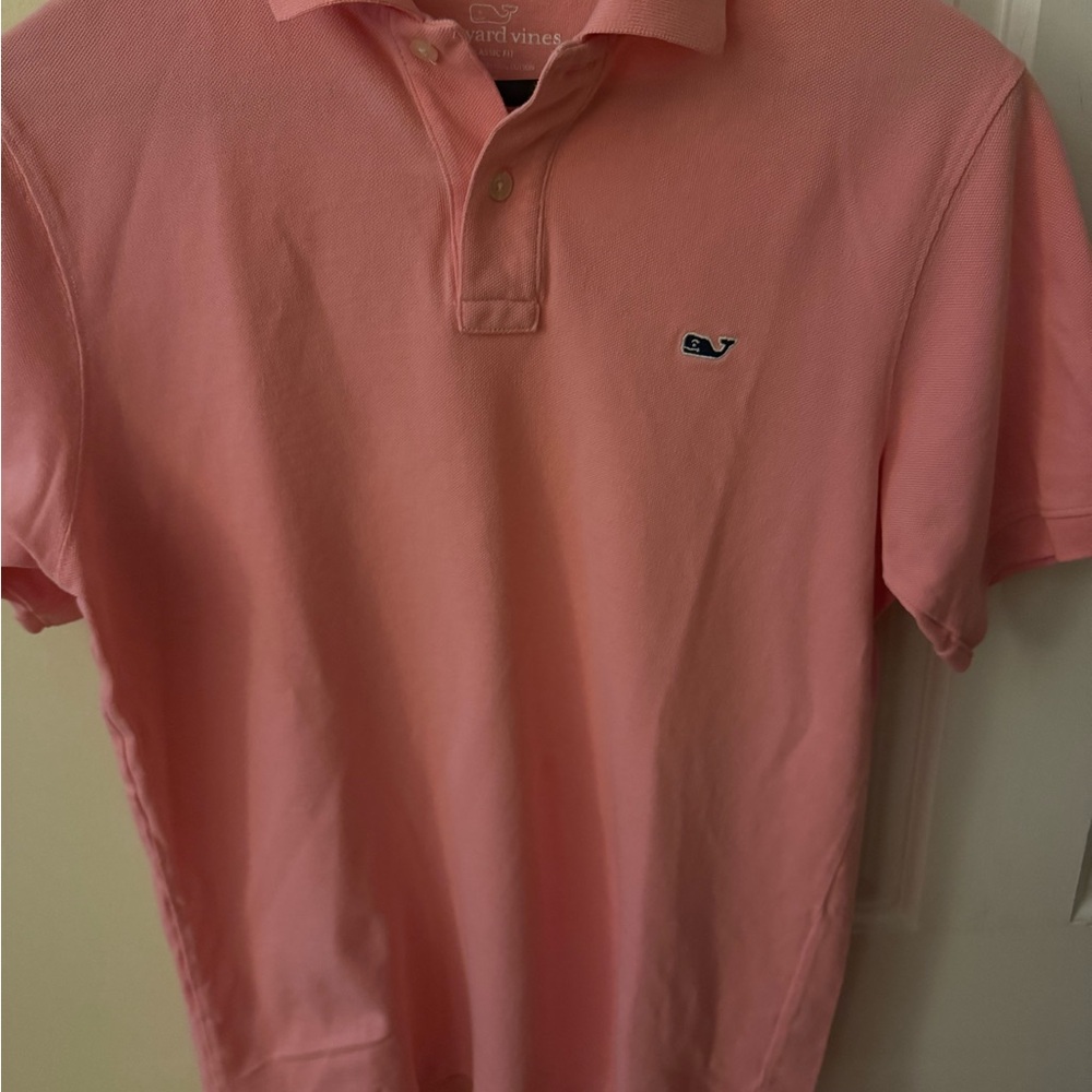 Vineyard Vines Pink Polo Shirt Soft Cotton Casual
